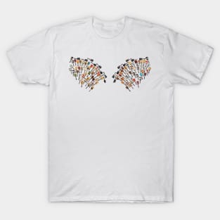 Guitar Wings with Feathers Up T-Shirt